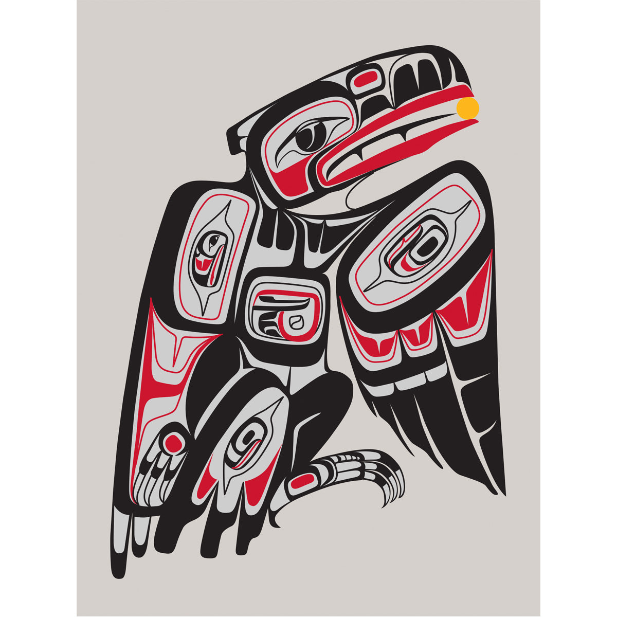 Folding Card Paul Windsor Raven - Folding Card Paul Windsor Raven -  - House of Himwitsa Native Art Gallery and Gifts