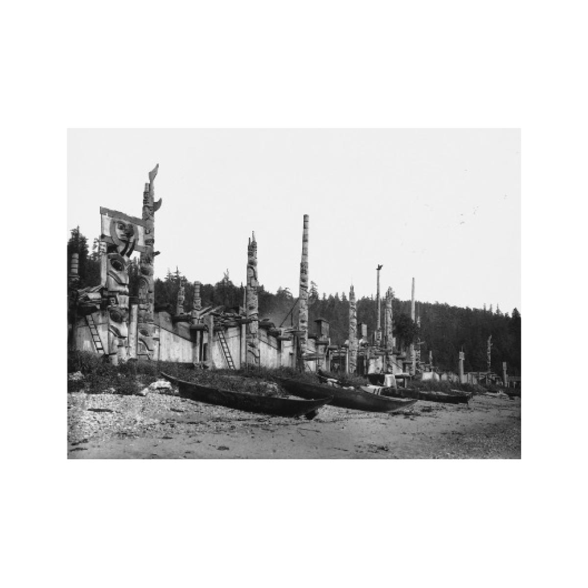 Postcard Haida Village