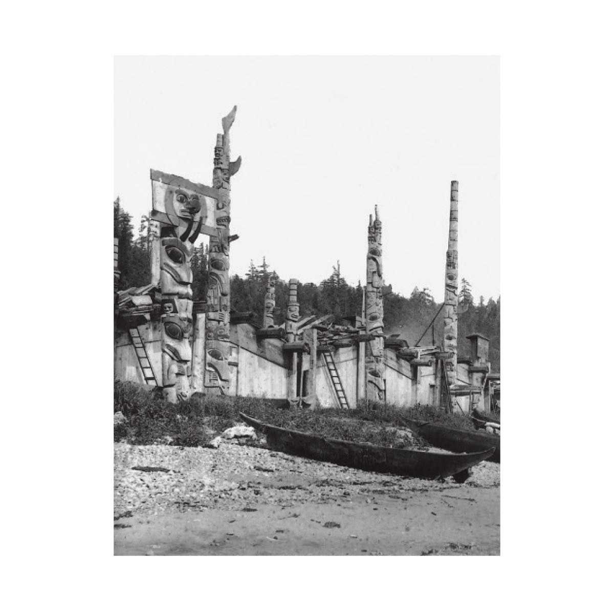 *Postcard Haida Poles At Skidg - *Postcard Haida Poles At Skidg -  - House of Himwitsa Native Art Gallery and Gifts