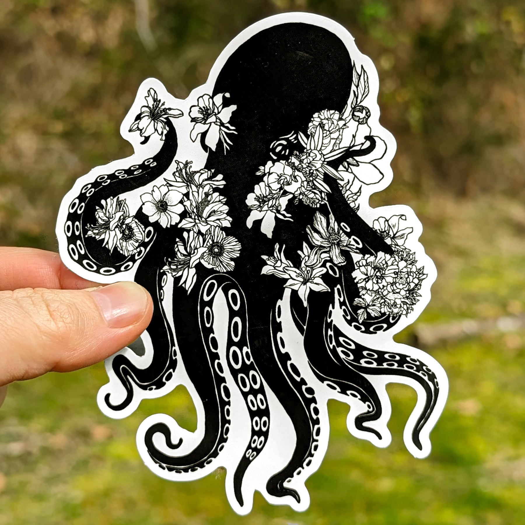Westcoastees Flower Octo Sticker - Westcoastees Flower Octo Sticker -  - House of Himwitsa Native Art Gallery and Gifts
