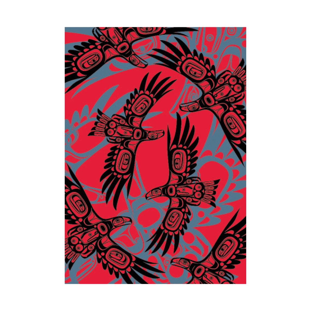 Postcard Corey Bulpitt Soaring Eagle - Postcard Corey Bulpitt Soaring Eagle -  - House of Himwitsa Native Art Gallery and Gifts