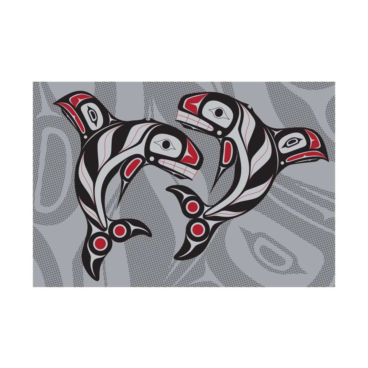 Postcard DA Raven Fin KW - Postcard DA Raven Fin KW -  - House of Himwitsa Native Art Gallery and Gifts