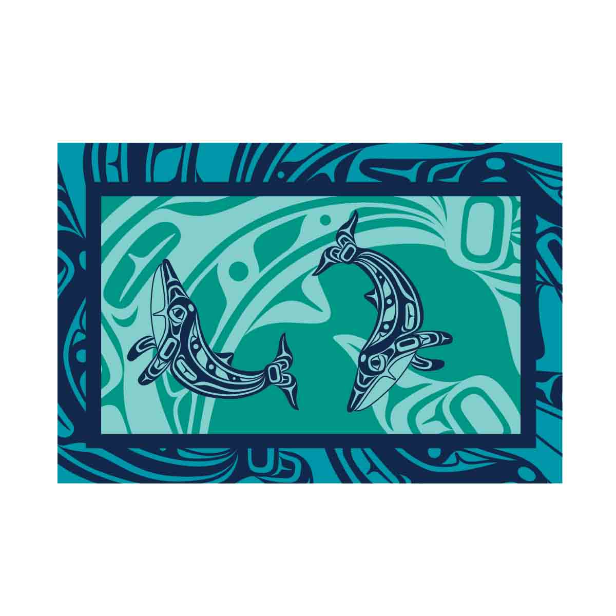 Postcard Gordon White Humpback - Postcard Gordon White Humpback -  - House of Himwitsa Native Art Gallery and Gifts