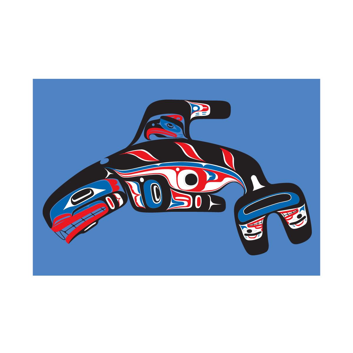 Postcard D Simeon Whale - Postcard D Simeon Whale -  - House of Himwitsa Native Art Gallery and Gifts