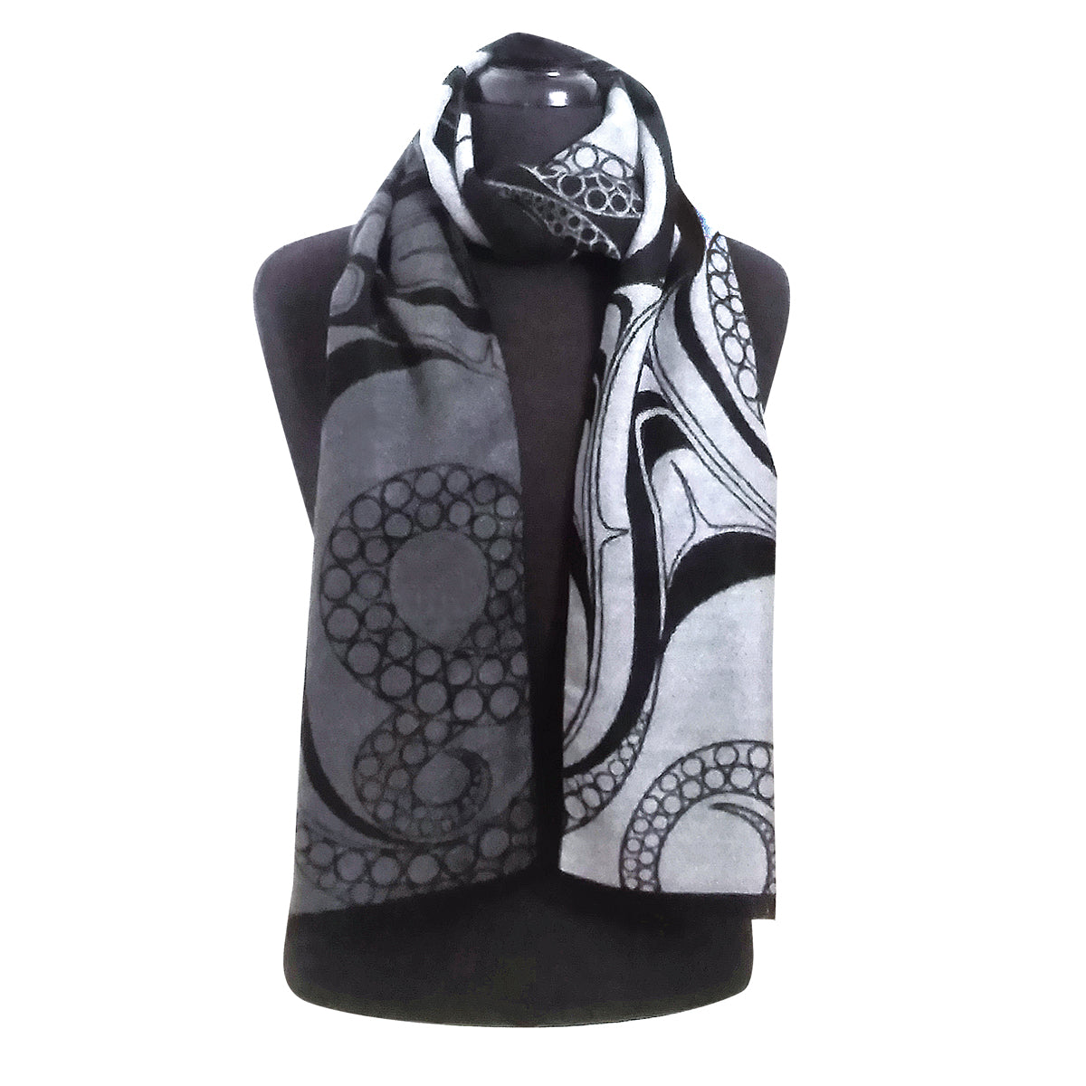 Scarf Brushed Silk Octopus - Scarf Brushed Silk Octopus -  - House of Himwitsa Native Art Gallery and Gifts
