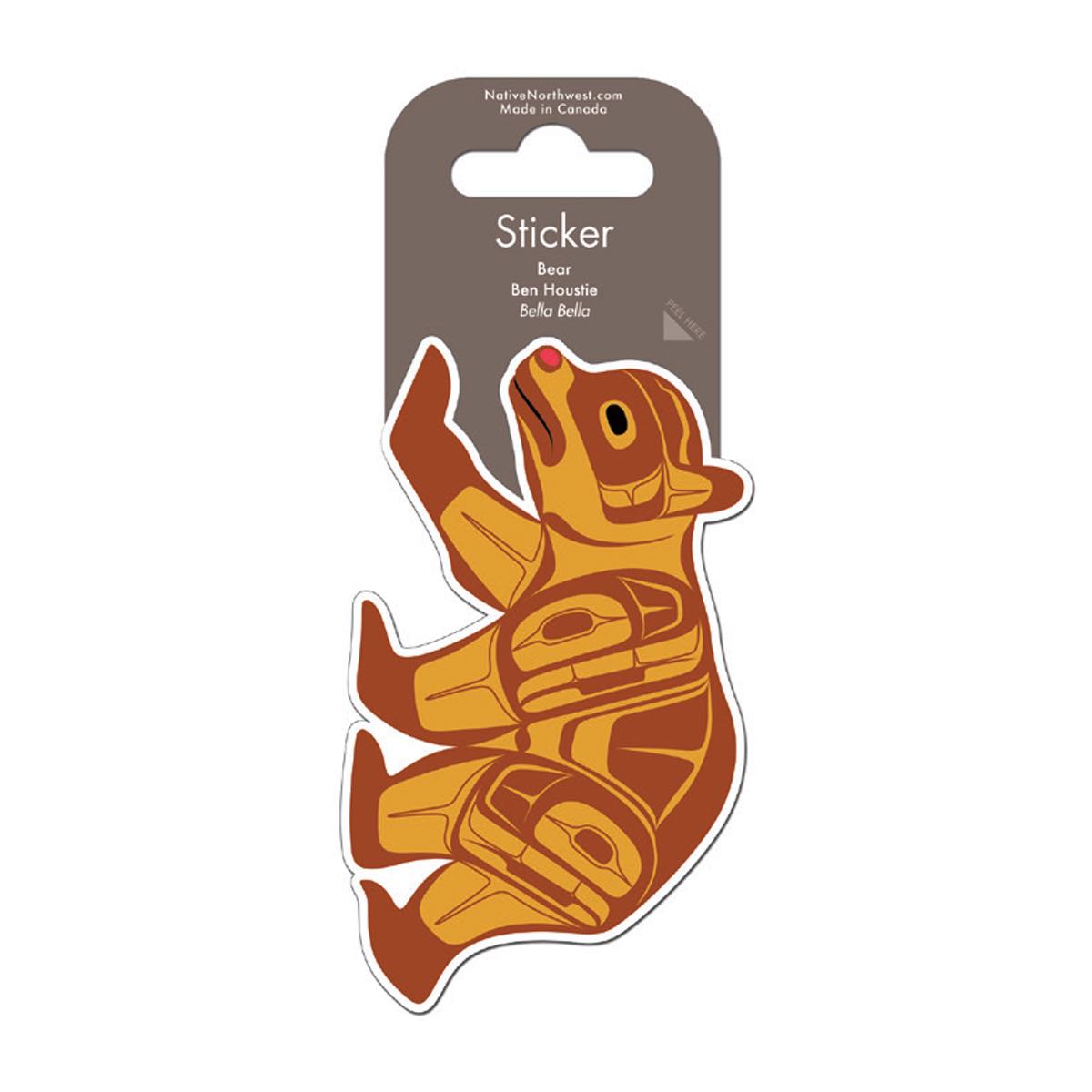 Sticker Ben Houstie Bear - Sticker Ben Houstie Bear -  - House of Himwitsa Native Art Gallery and Gifts