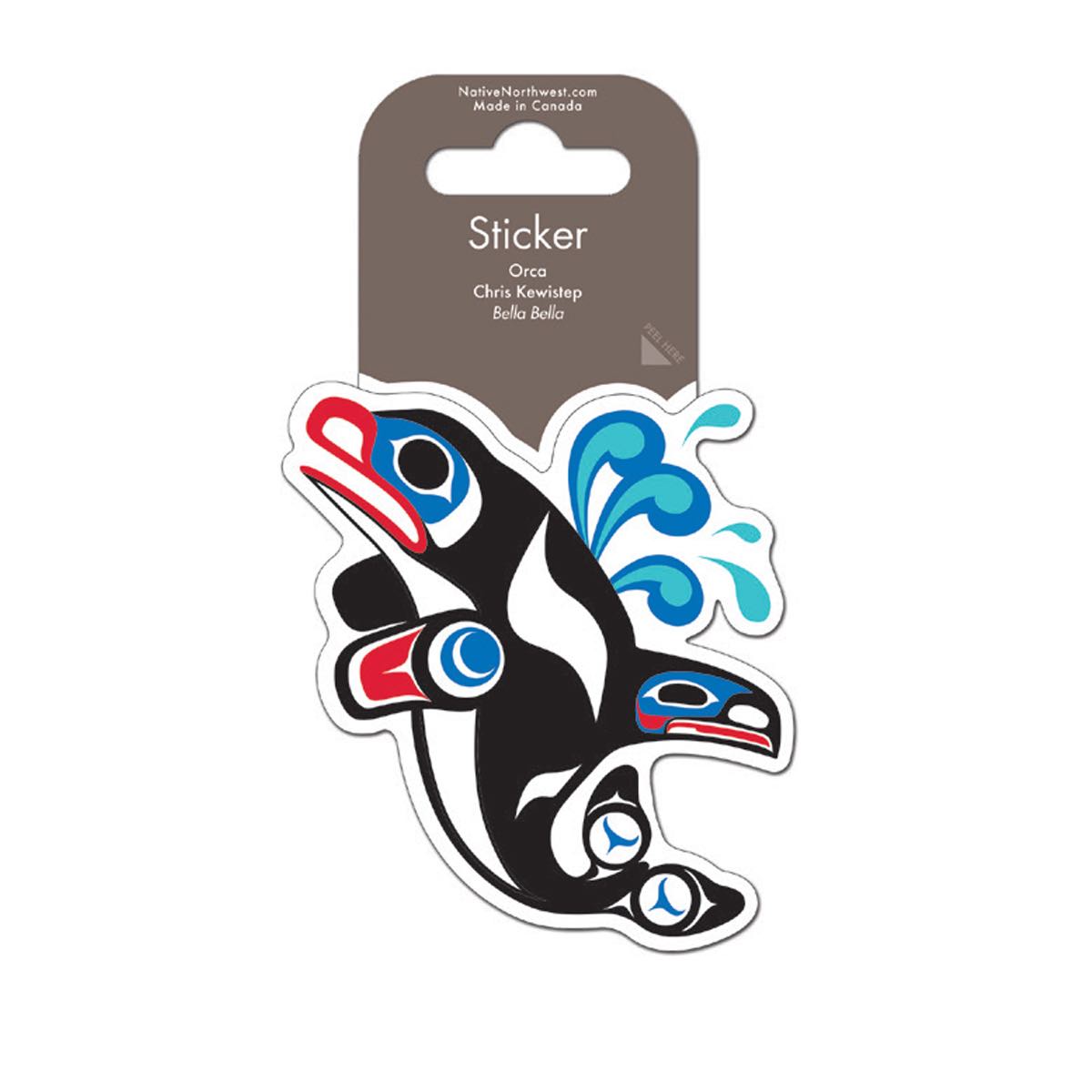 Sticker C Kewistep Orca - Sticker C Kewistep Orca -  - House of Himwitsa Native Art Gallery and Gifts