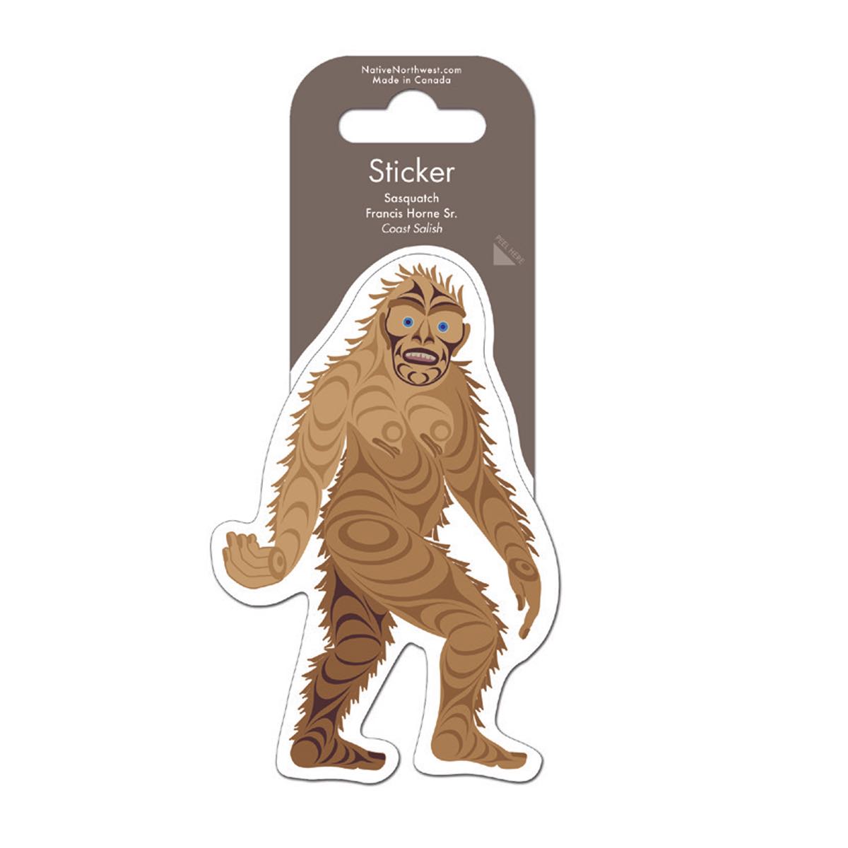 Sticker Francis Horne Sasquatch - Sticker Francis Horne Sasquatch -  - House of Himwitsa Native Art Gallery and Gifts