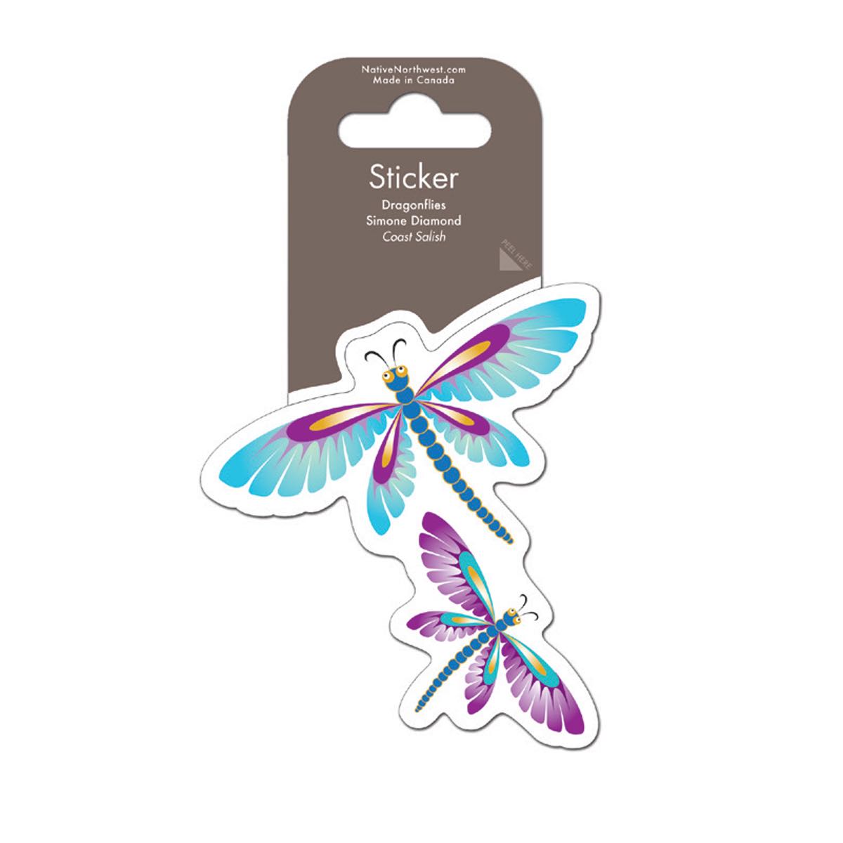 Sticker Simone Diamond Dragonflies - Sticker Simone Diamond Dragonflies -  - House of Himwitsa Native Art Gallery and Gifts