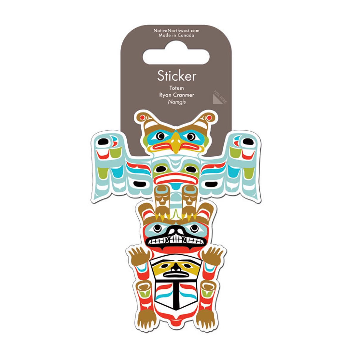 Sticker Ryan Cranmer Totem - Sticker Ryan Cranmer Totem -  - House of Himwitsa Native Art Gallery and Gifts