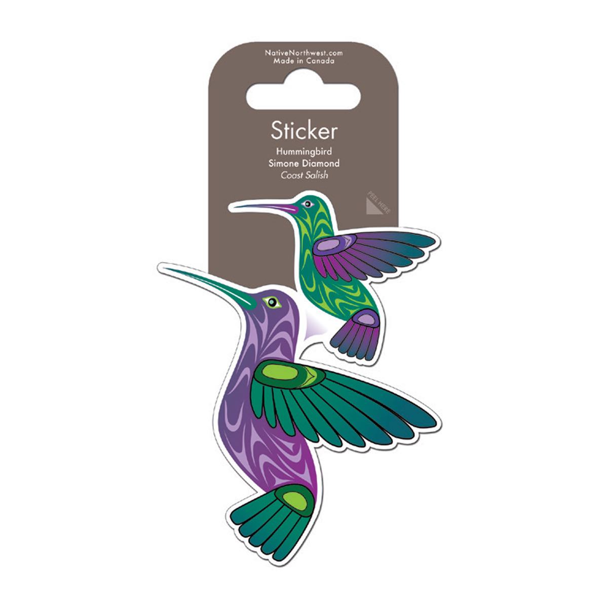 Sticker Simone Diamond Hummingbird - Sticker Simone Diamond Hummingbird -  - House of Himwitsa Native Art Gallery and Gifts