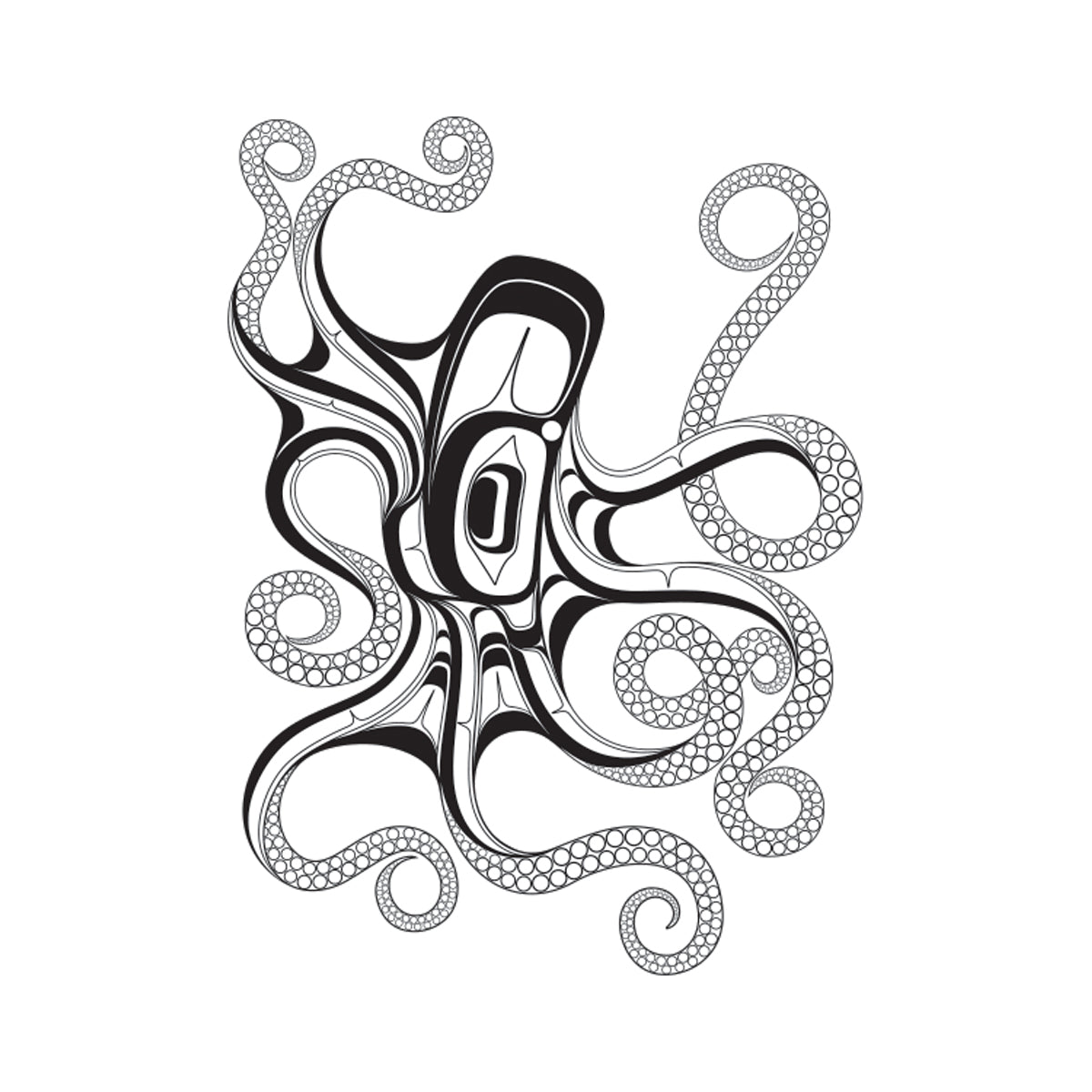 Tattoo E Swanson Octopus - Tattoo E Swanson Octopus -  - House of Himwitsa Native Art Gallery and Gifts
