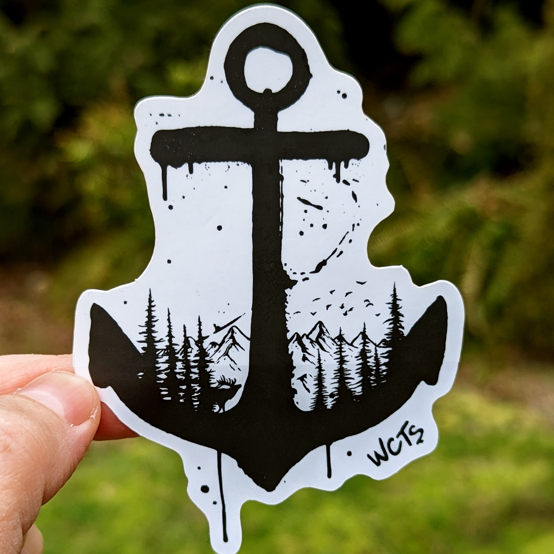 Westcoastees West Coast Anchor Sticker - Westcoastees West Coast Anchor Sticker -  - House of Himwitsa Native Art Gallery and Gifts